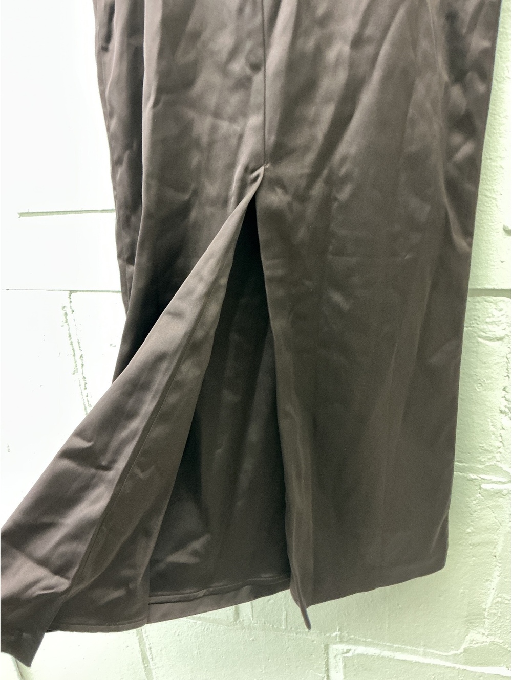 Abercrombie & Fitch Brown Satin Midi Dress - Picture 4 of 6